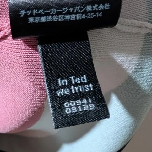 Ted Baker | 'Colour By Numbers' Origami Navy Knit Dress - Picture 9 of 16